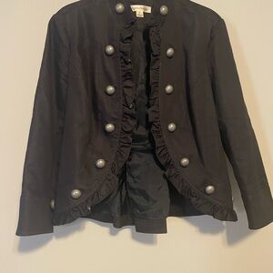 John Paul Richard Women's Black Ruffled Blazer